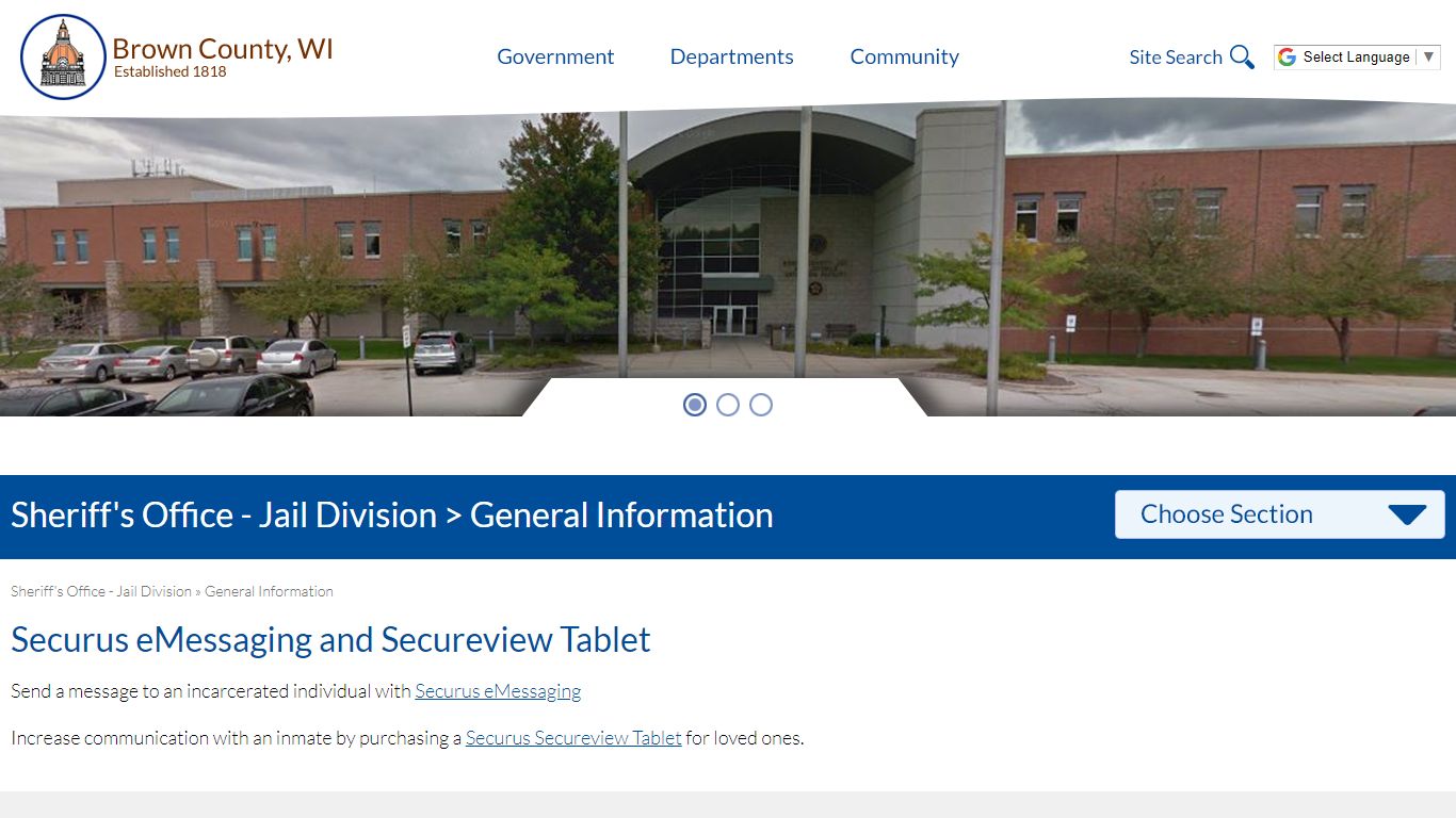 Brown County » Government » Sheriff's Office - Jail Division » General ...